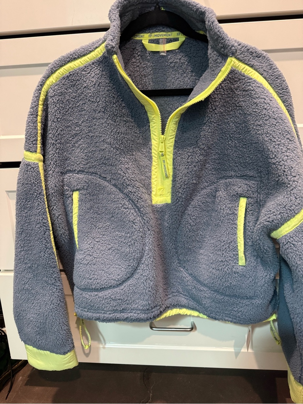 FP Movement Women’s Sherpa Half-Zip Pullover with Neon Trim
